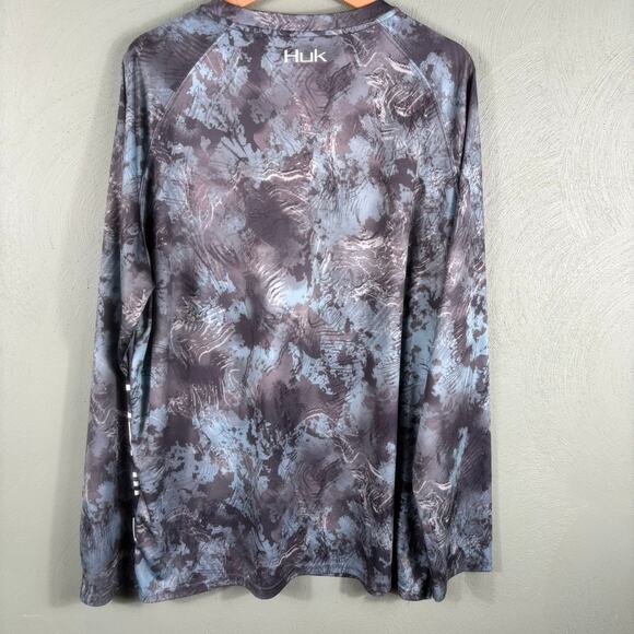 HUK Performance Fabrics Men's Size XL Mossy Oak Camo Pullover Fishing Sweater - Picture 8 of 9